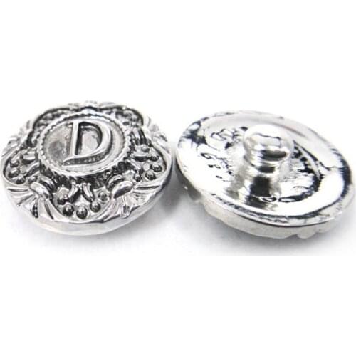 Free drop shipping 1.8-2cm alloy Letters D design charm DIY button metal charms
