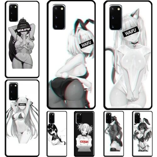 Sugoi Senpai Anime waifu sexy girl Phone Case For Samsung S10 Plus S20 FE S8 S9 S10e Note 9 Note 10 Note 20 Ultra S21 Ultra