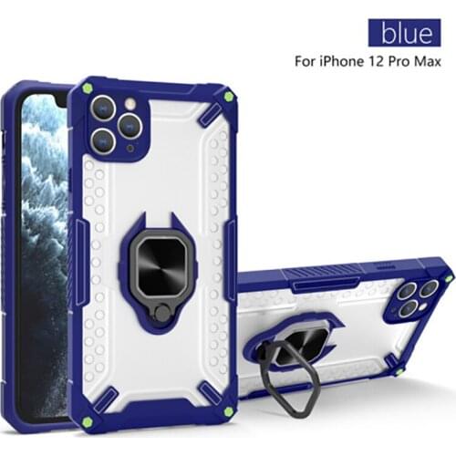 Car Ring Phone Case For Iphone 12 11 Pro Max 7 8Plus Coque Iphones Xr Xs Se2020 Mini Cover Transparent Color Phones Accessorie