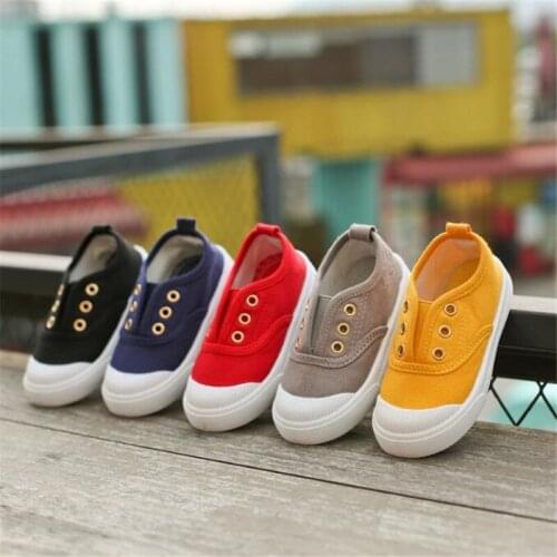 Childrens Casual Shoes Kids Canvas Sneakers Candy Colors Flats For Toddlers Boys Girls Soft Breathable Fashion Hot Sale Shoes