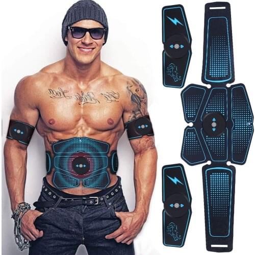 EMS Abdominal Muscle Trainer Electric Stimulator Body Slimming Training Gym Home Fitness Equipment Arm Leg Massage Belt