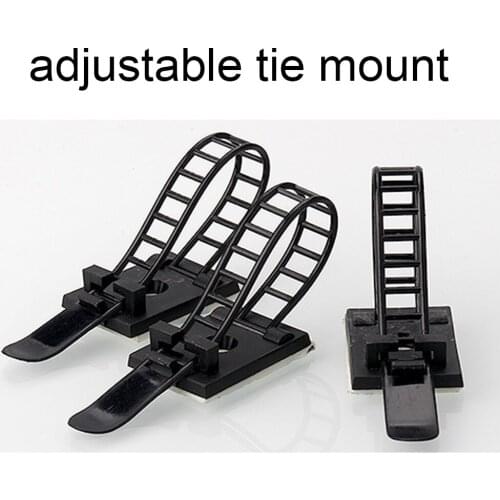 Cable tie Mounts 10pcs Cable Clips 18*25 Clamp For Wire Tie Cable Mount Adjustable Cable Tie Fix Holder Clips Black Color