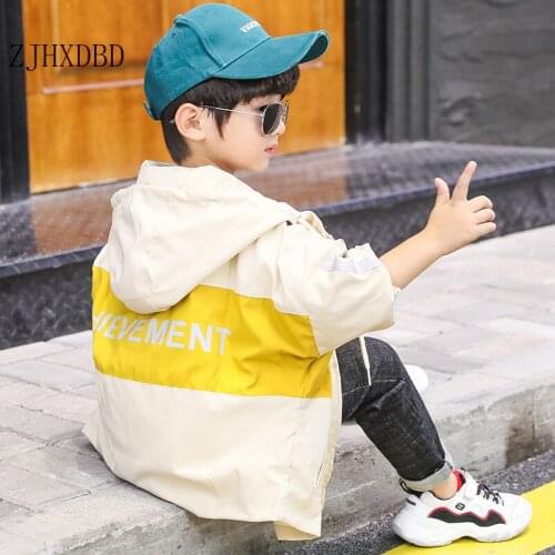 4-16Y Big Boy Jackets Cotton Baby Outerwear Infant Boys Windbreaker Child Cardigan 2020 New Kids Trench Coats Children Clothes