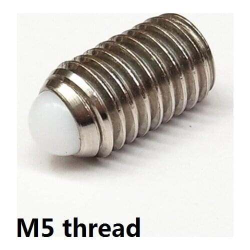 M5 thread 304 stainless steel Hexagonal wave bead wave positioning bead fixed pom plastic ball spring plunger screw