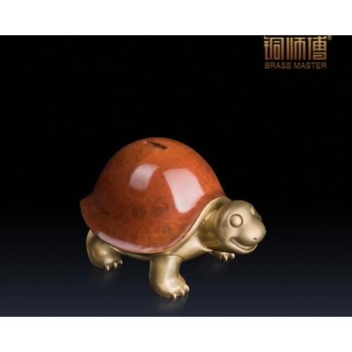 Copper copper ornaments "master rich turtle (piggy bank)" Home Furnishing Crafts Ornament