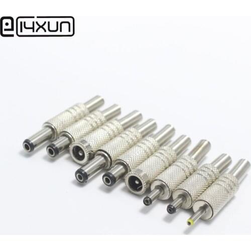 1pcs 5.5x2.5 5.5x2.1 3.5x1.35 3.5x1.1 2.5x0.7 DC Power Plug Metal DIY Connector for Phone Toys Electronic equipment
