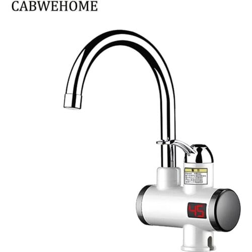 3000W Instant Electric Bathroom Water Heater Instant Hot Faucet Kitchen Electric Tap Water Heating Instantaneous Water Heater