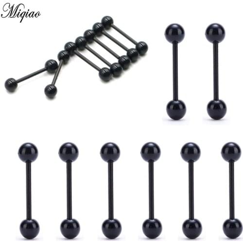 Miqiao 10pcs European and American Alternative Body Piercing Jewelry Acrylic Soft Rod Tongue Nails Hot Sale