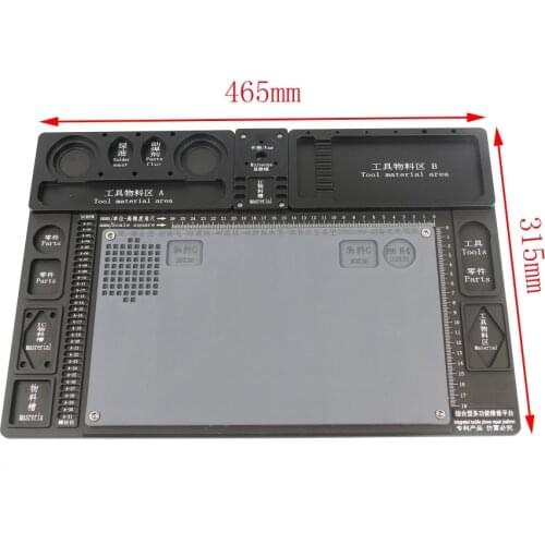 Multifunction Aluminum Alloy Workbench Repair Mat High Heat Resistant Maintenance Pad Microscope Platform Base For Repair