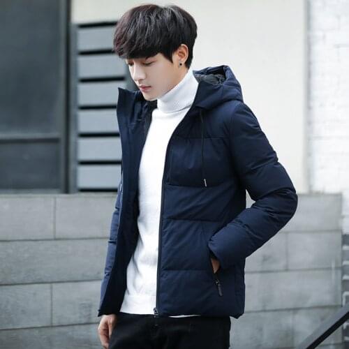 Jacket Men Hooded Winter Parka Hombre Korean Thick Short Coat Mens Jackets Clothing 2020 Casaco Masculino KJ965