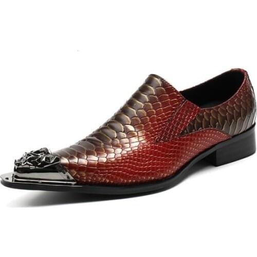 2021 Fashion Oxford Shoes for Men Pointed Toe Mens Genuine Leather Dress Shoes Color Party and Wedding Zapatos De Hombre