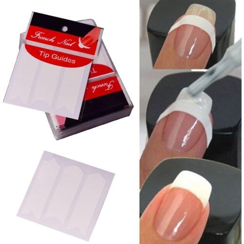 DIY Nail Stickers Form French Nails Decoration Guide Manicure Tips Fringe Guides Nail Art Smile Line Stencil Manicure Strip