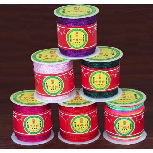 19 Colors Dia 1mm 49yards/roll Nylon String Chinese Knot Cord Jade Thread Wire for DIY Jewelry Accessories Craft Making Findings