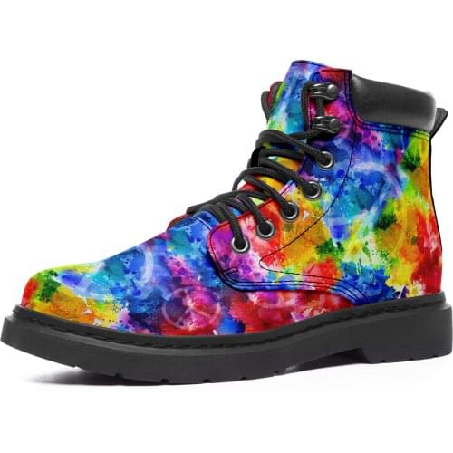 Custom New Design High-Quality Dropshipping Wholesale Fashion Boots Shoes For 2021 Graffiti Smudged Personalized Boots Unisex