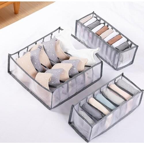 Underwear Bra Organizer Foldable Storage Box Drawer Closet Organizers Boxes for Ties Scarfs Socks Household Wardrobe Storage