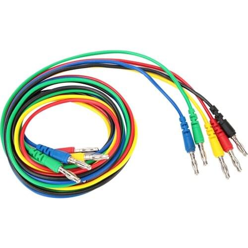P1043 5color Double 4mm Banana Plug Test Leads Wire Cable For A Wide Variety Of Test Equipment Multimeter Measure Tool