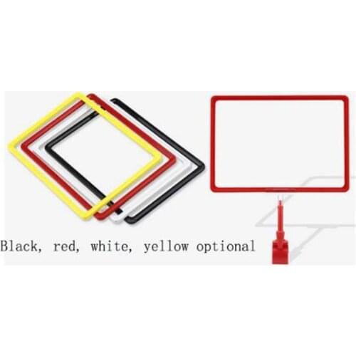 Pop Advertising Poster Display Tube Clamp Rack A5 Frame Double-side Price Tag Display Promotion Card Holder Photo Picture Holder