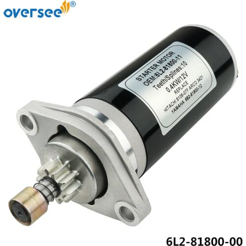 6L2-81800-11 682-81800-12 Start Motor Assy Fit Yamaha Outboard Engine 2 Stroke 9.9HP 15HP 350-76010 6E7 63V