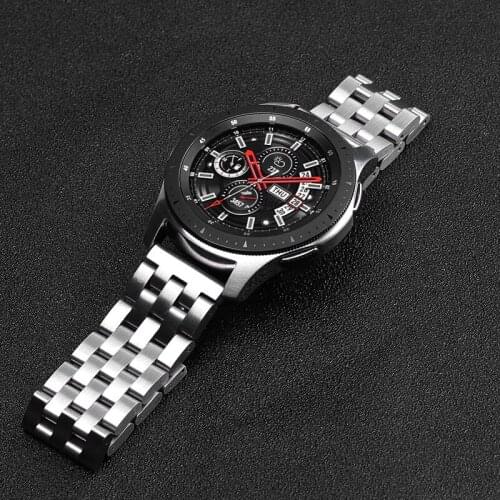20mm 22mm stainless steel strap For Samsung gear S2 /S3/S4 For Samsung Galaxy Watch 3 Active 2 Butterfly buckle adjustable size