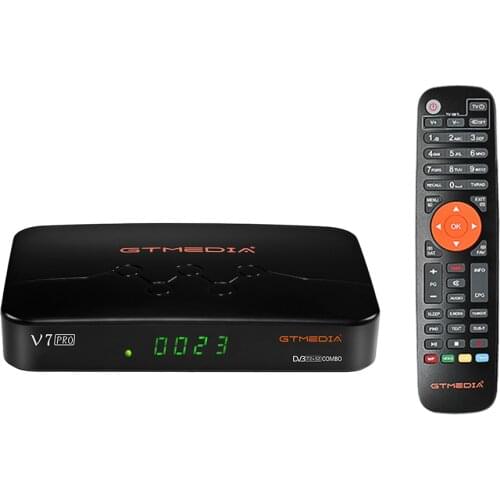 GTMEDIA V7 PRO TV Receiver DVB-S/S2/S2X+T/T2 TV Decoder Memory 1G Bit RAM Support H.265 Albertis/Tivusat/BBC Satback