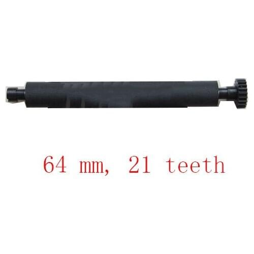 Shaft platen roller For Newland ME31 SP50 N900 N910 SP600 SP610 POS Rubber Roller POS Roller 64mm 21 teeth