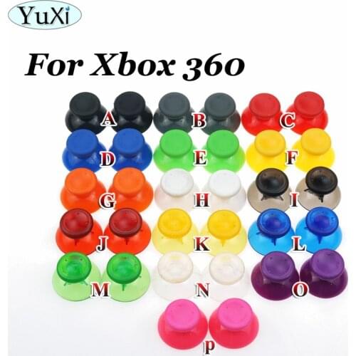 YuXi 2pcs Multicolor 3D Analog Joystick Replacement thumb grips Caps Buttons for Xbox 360 Gamepad Controller Repair Parts