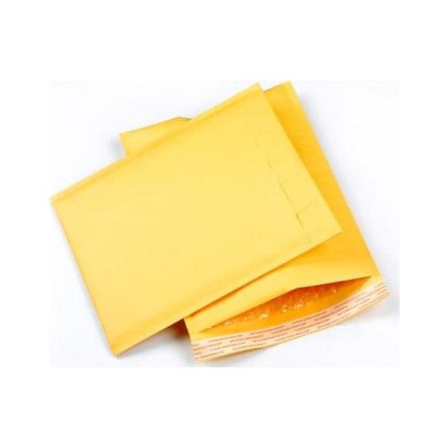 Yellow kraft paper Bubble Paper Envelopes Gifts Package Mailers 90X130mm 10 Pcs/set