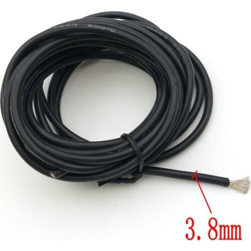 1 Reel high quality 14 AWG 600V Silicone Wire Gauge Flexible Silicone Wire 3M black