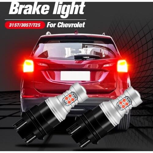 2pcs LED Brake Light Blub Lamp 3157 3057 P27/7W For Chevrolet Tahoe Colorado Malibu Orlando Corvette Equinox Impala Express 1500