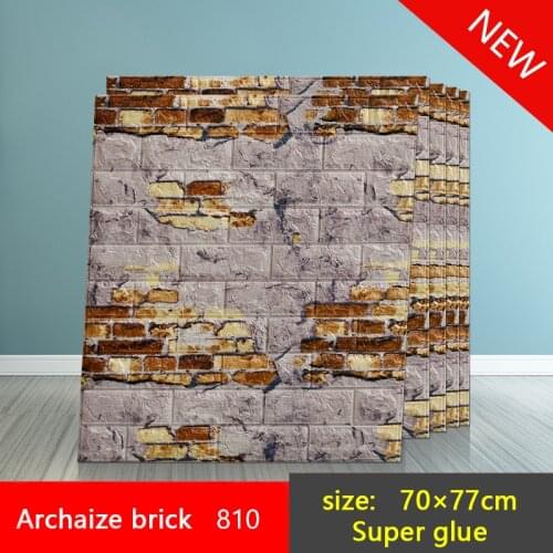 10pcs 3D Wall Stickers Imitation Brick Bedroom Decor Panel Self-adhesive Wallpaper for Living Room Kitchen TV Home Decoration