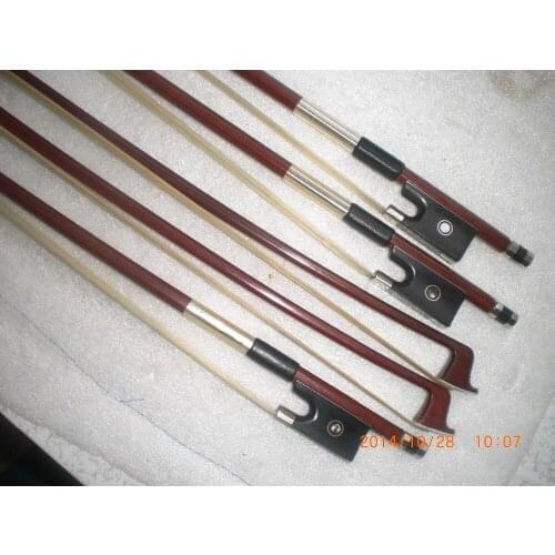 5 PCs High Quality Brazil Wood Violin Bow 4/4 with Ebony abalone shell nickle copper amounted