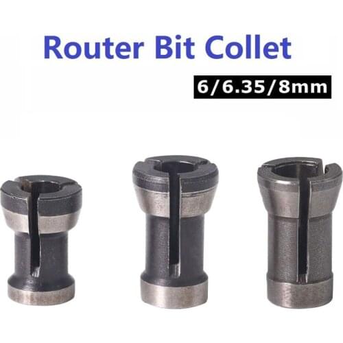 6/ 6.35/ 8mm Shank Router Bit Extension Collet Chuck Rod Rimming Machine Electr