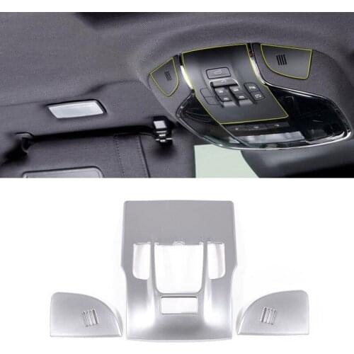 ABS Chrome Front Reading Light Lamp Cover Trim Stickers Accessory For Maserati Levante Quattroporte 2017 Car-Styling Set of 3pcs