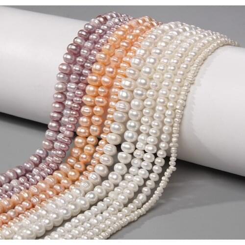 Natural Flat Smooth Round Freshwater Pearl Beads Punch Loose Beads Charm for DIY Elegant Necklace Bracelet Jewelry Making Gifts
