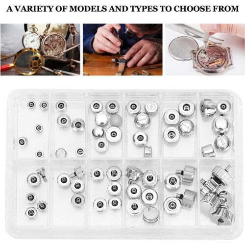 Watch case watch gift box Stainless Steel Watch Crown Chronograph Button Watch Replacement Accessory for watch storage watch