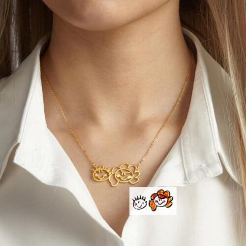 Childrens painting necklaces, childrens art jewelry gifts, mothers birthday gifts, personalized necklaces, grandmother gifts