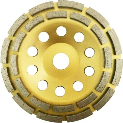 New 150Mm 7 Inch Diamond 2 Row Segment Grinding Wheel Sanding Disc Sander Grinder Cup Abrasive Tools 22Mm Hole for Concrete Gran