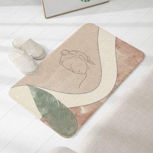 Home Bath Mat Imitation Cashmere Bathroom Carpet Water Absorption Non-slip Absorbent Washable Rug Toilet Floor Mat Home Decor