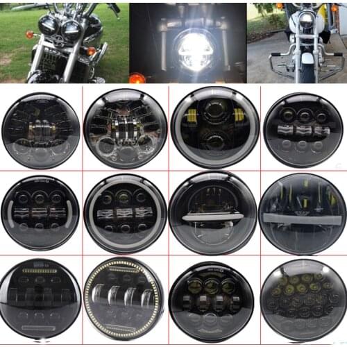 5.75 inch Phare Moto LED Projector Lamp Headlight Motorcycle Halo DRL Headlights 883 5 3/4" Motorbike Headlamp for Sportster