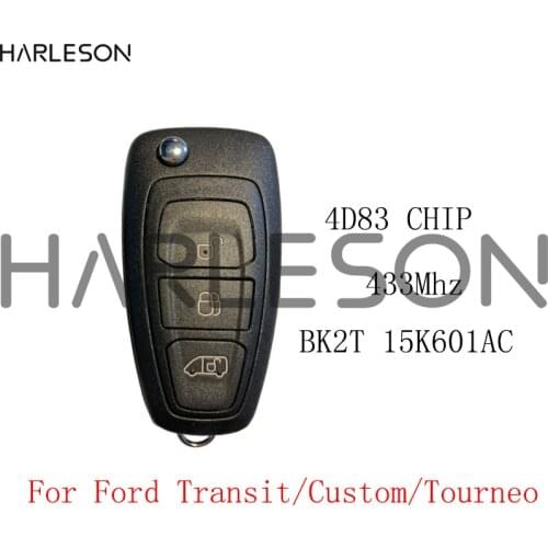 HARLESON For Original Ford Tourne Transit /Transit Custom 2015 2016 Remote Key BK2T-15K601-AA/ AB/ AC/AD 434MHz 4D83 Chip