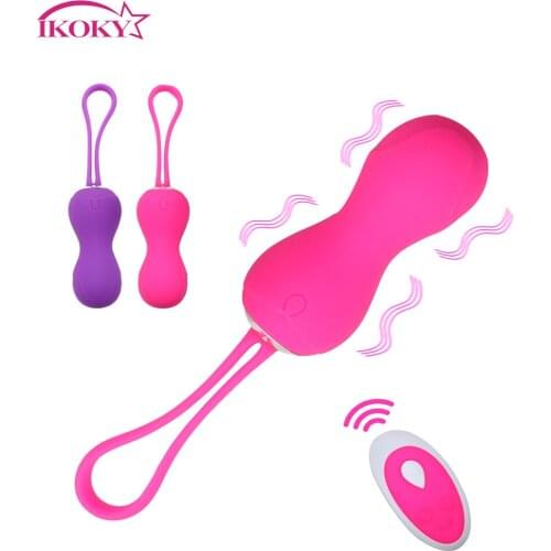 IKOKY Vibrating Egg Sex Toys for Women Wireless Remote Control Vagina Clit Massage Ball G Spot Vibrator Clitoris Stimulator