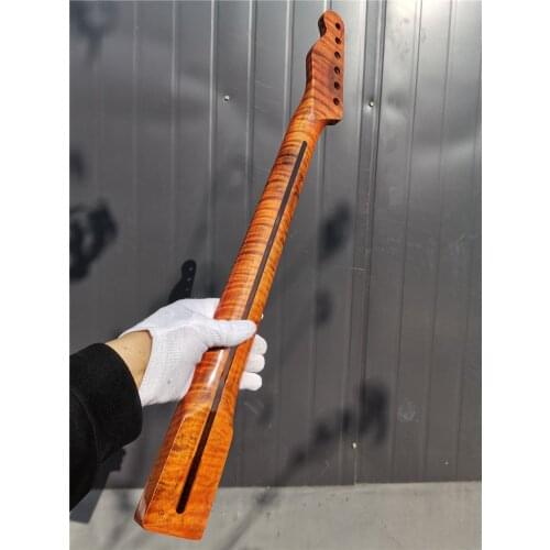 New flam tiger Electric guitar neck 21 fret 25.5'' maple made and maple Guitar Fretboard #30