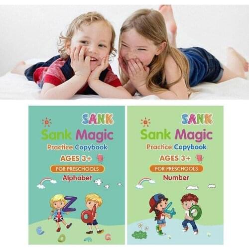 New 4 Books + Pen Childrens Copybook Practice Handwriting Exercise Book Baby Toy Calligraphy Montessori Toy Copybook