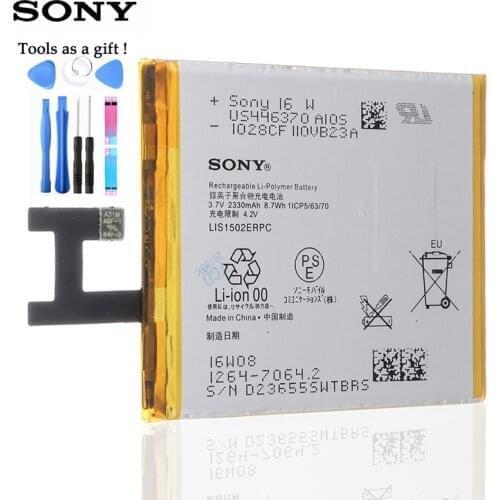 Original SONY Phone Battery LIS1502ERPC Batterie for SONY Xperia Z L36h L36i C6602 SO-02E C6603 S39H M2 S50h D2303 D2306 bateria