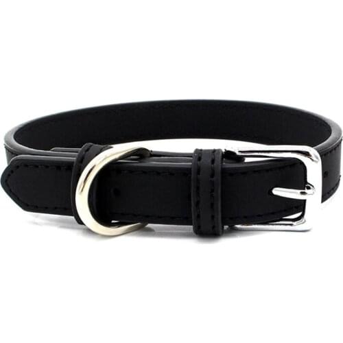 Cat Puppy Collar Neck Strap PU Leather Dog Adjustable Buckle Necklace For Small Dogs Pet Accessories