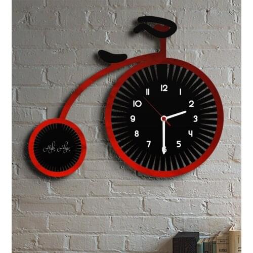 Personalized Retro Bicycle Wooden Wall Clock (Model 1C)