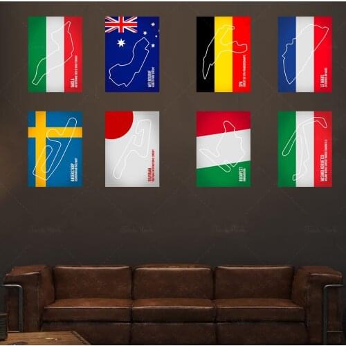 Track Edition Ford Rs Hot F1 Racing Logo Poster Print Wall Art Canvas Painting Picture Living Room Decoration Canvas Art