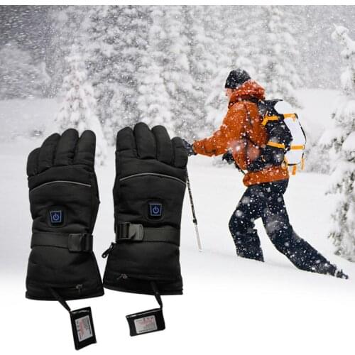Three-Way Switch Electric Heated Gloves Five-Finger Heated Gloves Smart Control Warm Heating Gloves Winter outdoor Bicycle