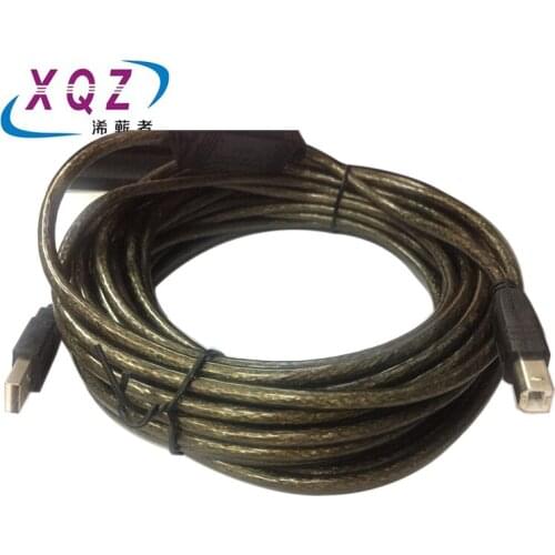 USB printer cable USB2.0 A/B with chipset 5M10M15M20M data cable black pure copper transparent black