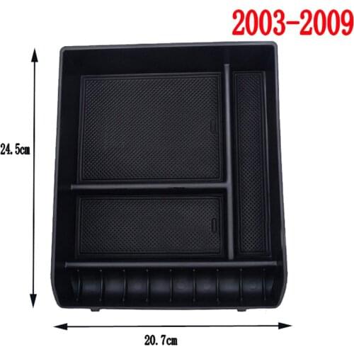 Car Central Armrest Console Storage Boxes For Toyota Land Cruiser Prado 120 FJ120 FJ 120 FJ150 150 2003-2019 Black